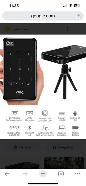 Mini projecteur portable HD 4K
