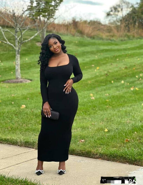 Robe longue élégante noire