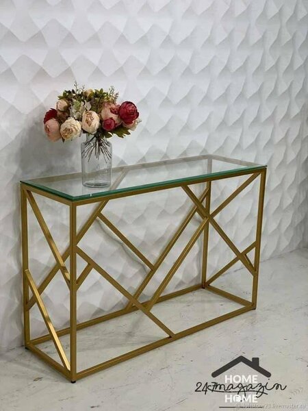 Table console en verre moderne