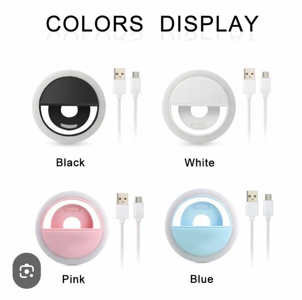 Lumière LED anneau Selfie Rechargeable