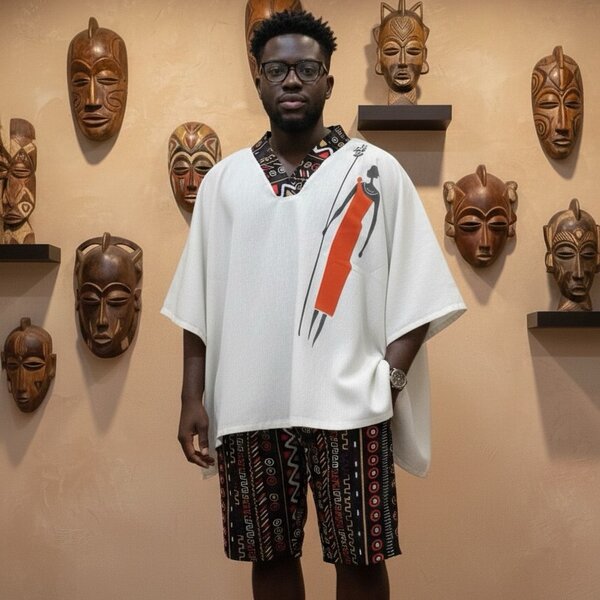 Poncho africain moderne