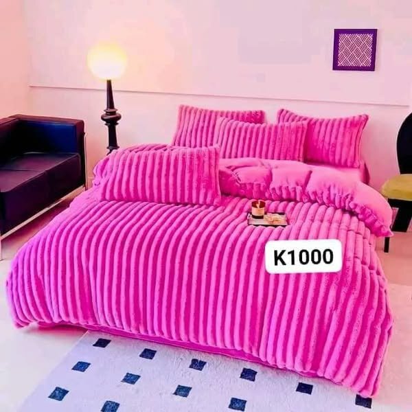 Sweet quality duvets, King size, 5 pieces pink