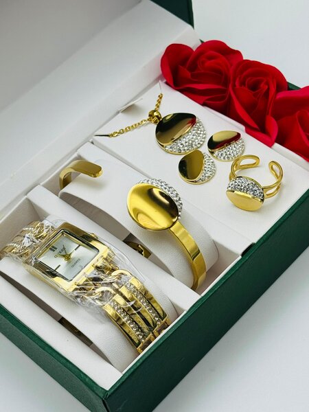 Ensemble Bijoux Doré Élégant