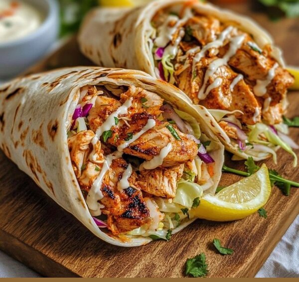 Wraps au poulet grillé