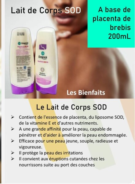 Lait de Corps SOD Placenta