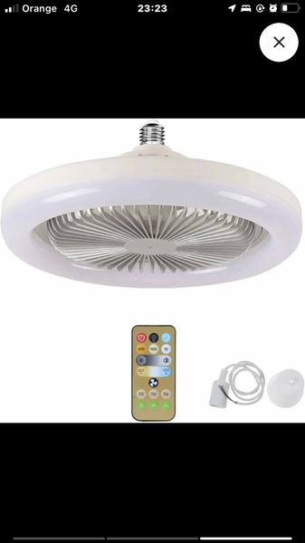 Mini ventilateur de plafond avec lumière et télécommande