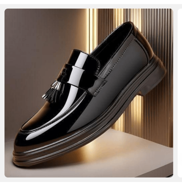 Chaussures homme luxe noir brillant