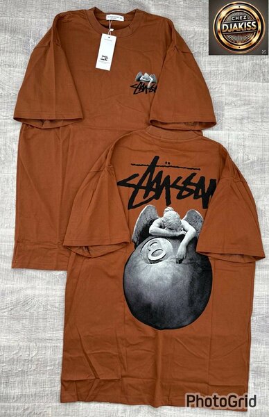 T-Shirt Marron Ange Graphique