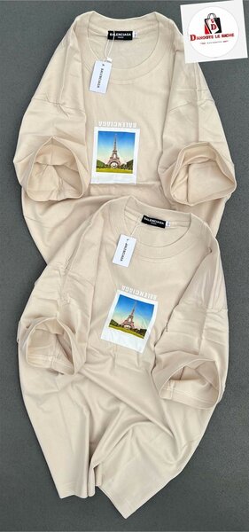 T-shirts Beige Tour Eiffel