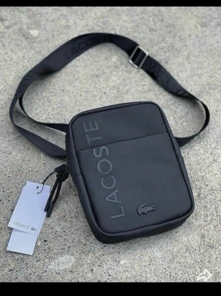 Sac banane Lacoste noir pour homme