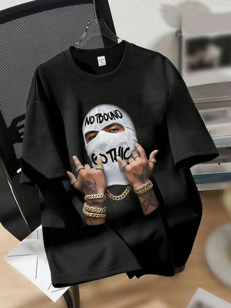 T-shirt homme graphique à col rond