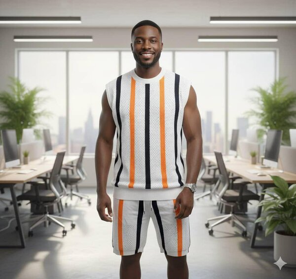 Tenue d'été rayée