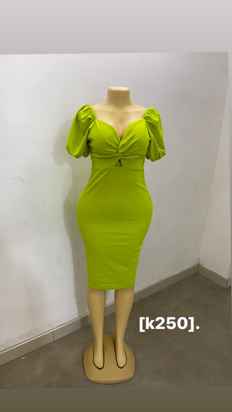 Elegant green bodycon dresses