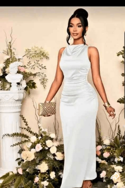 Robe longue blanche élégante pour femmes