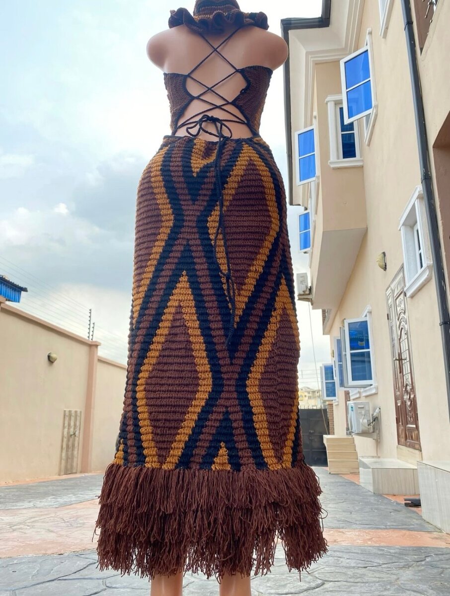 Robe crochet bohème été