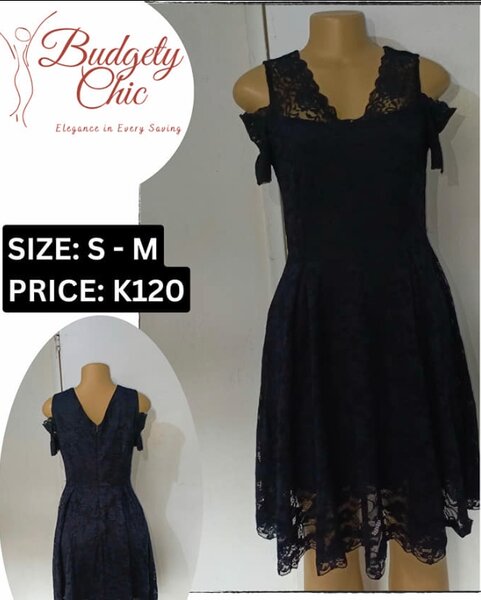 Chic women's dress color black size: s-m