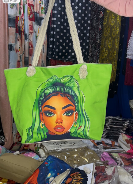 Sac cabas en toile colorée