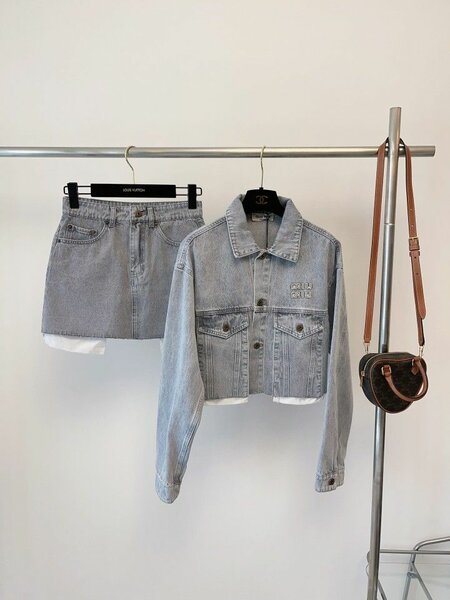 Ensemble en denim tendance