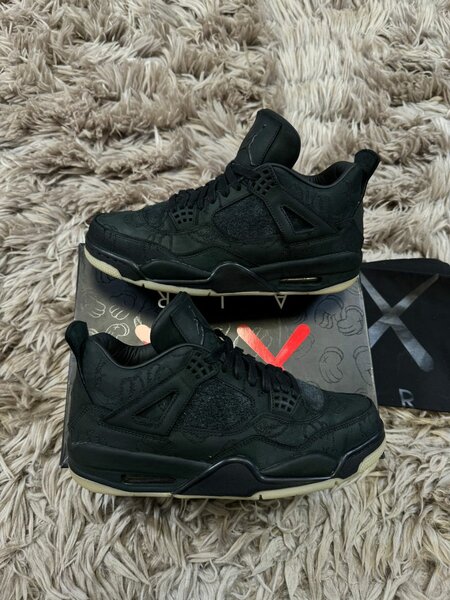 Jordan 4 kaws black