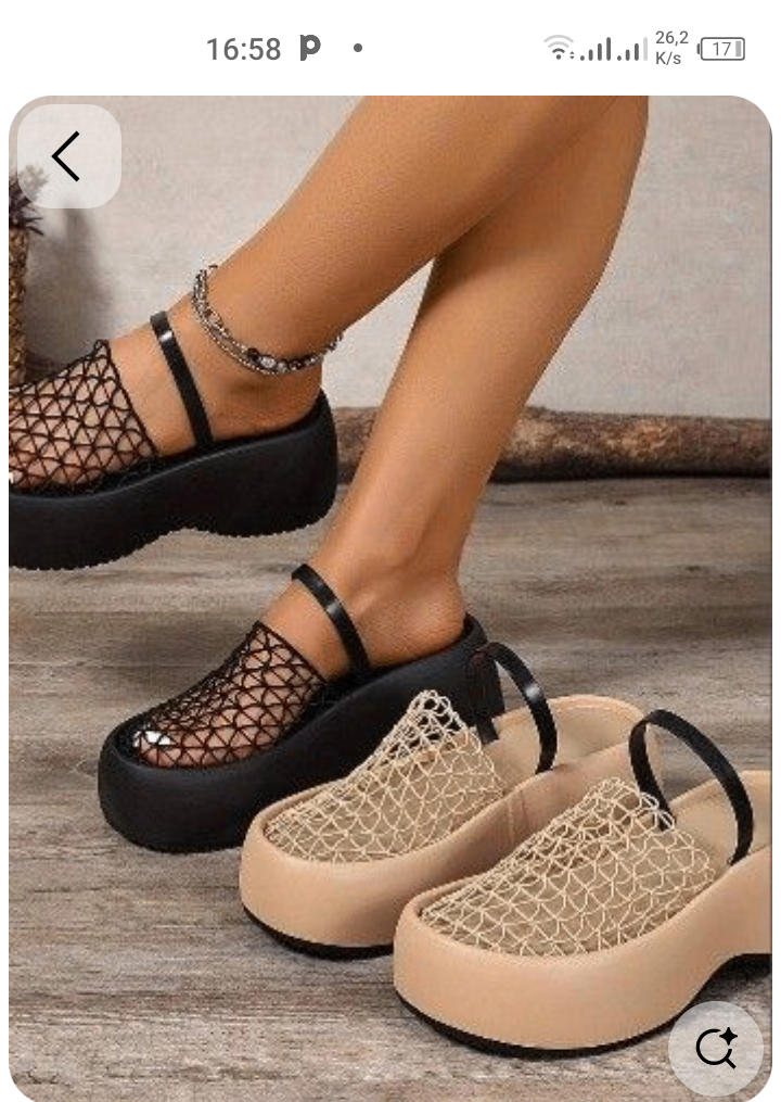 Chaussures compensées en maille