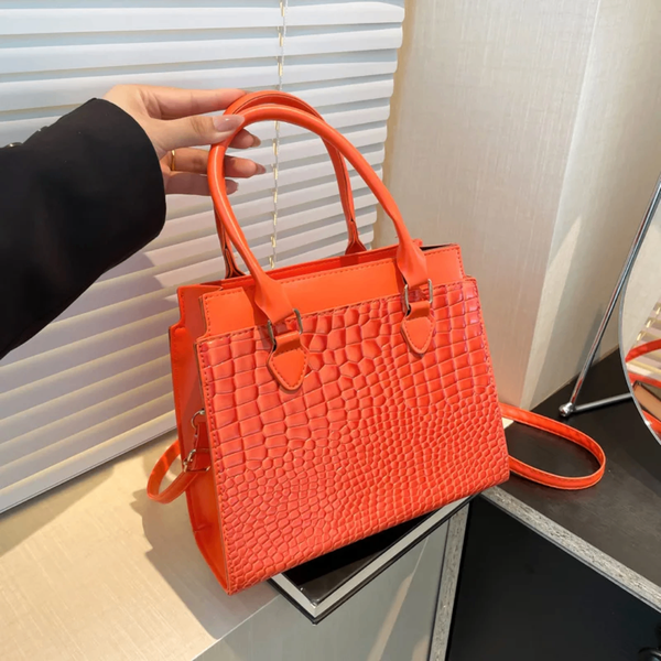 Sac à main en cuir texturé