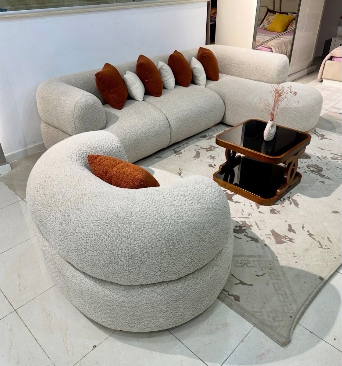 Canapé moderne en velours