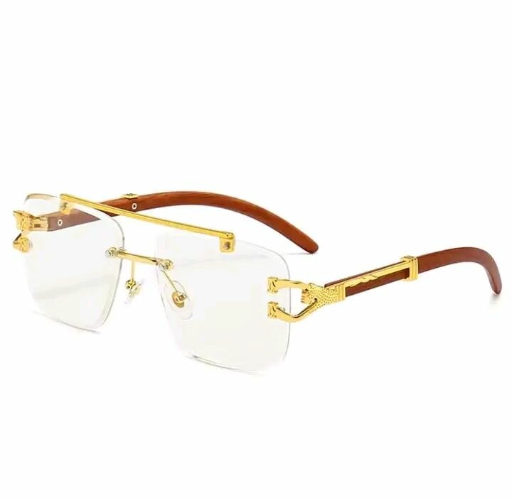 Lunettes de luxe dorées