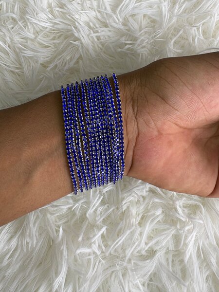 Bracelet en perles bleues