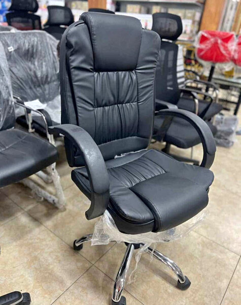 Chaise de Bureau Ergonomique en Cuir