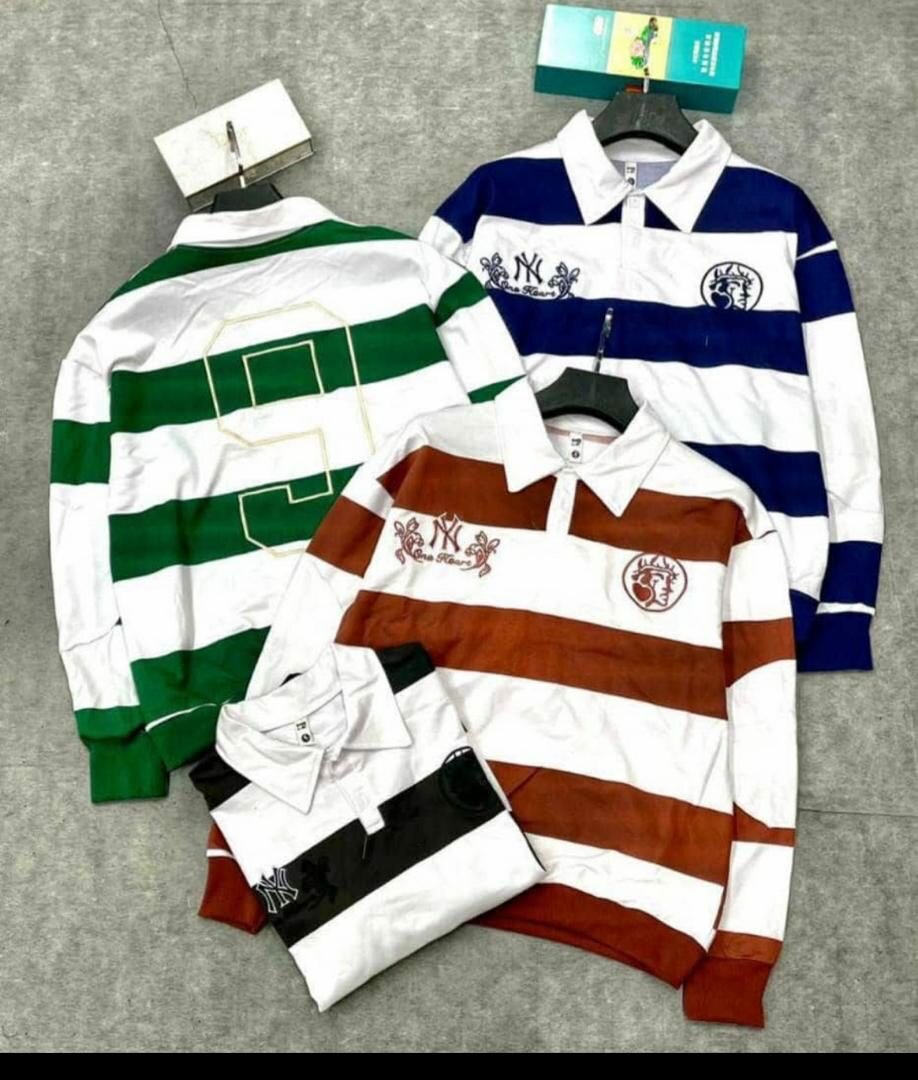 Polo rayé unisexe classique