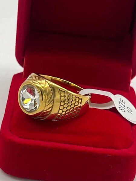 Bague or plaqué inoxydable et durable