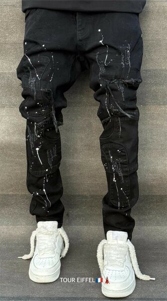 Jeans noirs personnalisés