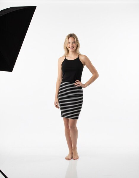 Jupe rayée élégante