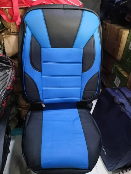 Seat covers blue with black