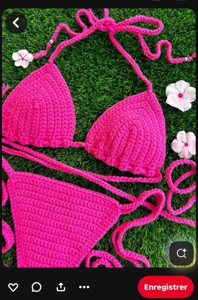 Bikini crochet coloré