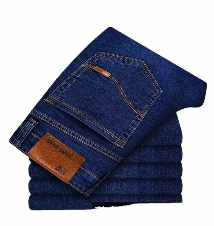 2 Piece Straight Cut Jeans - Blue/Blue Black, Jeans Wear