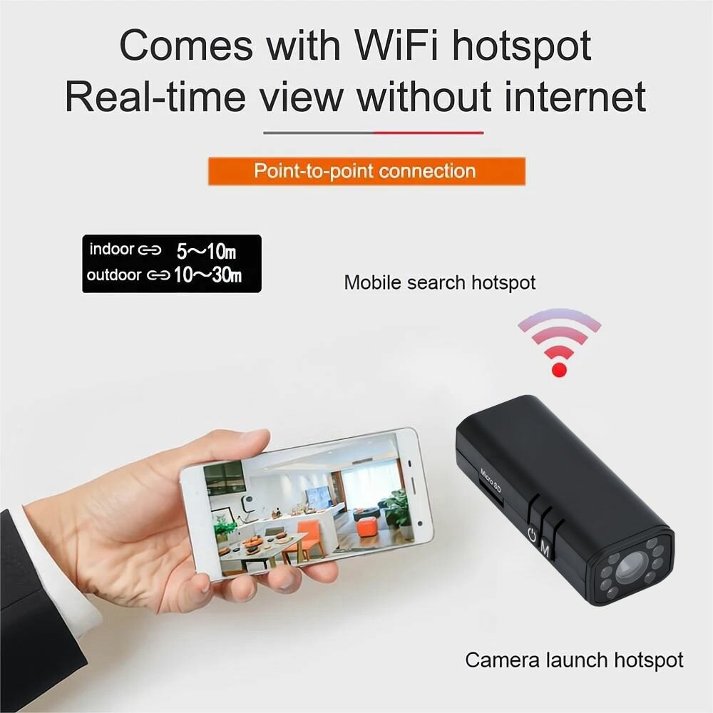 1080P HD Mini wireless spy camera
