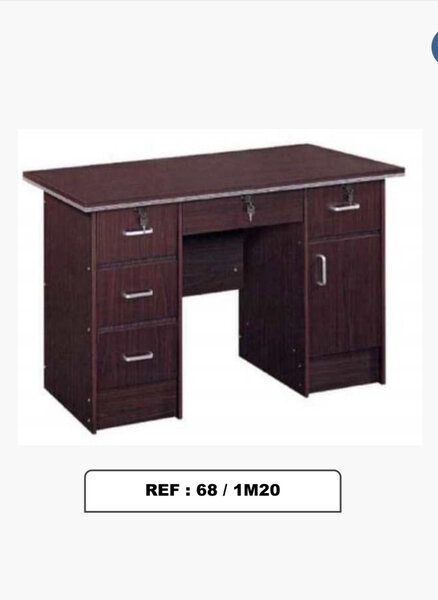 Bureau en bois avec tiroirs