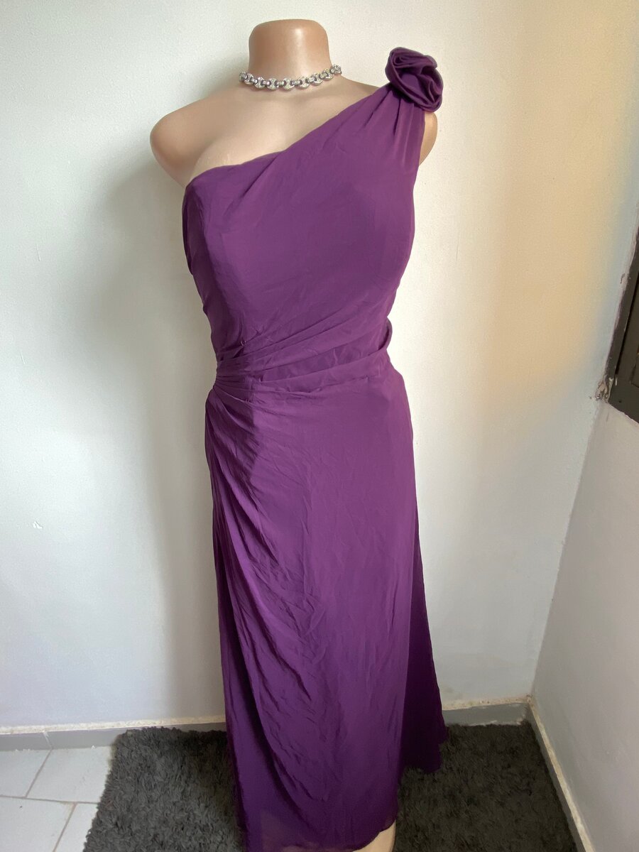 Purple One-Shoulder Dress