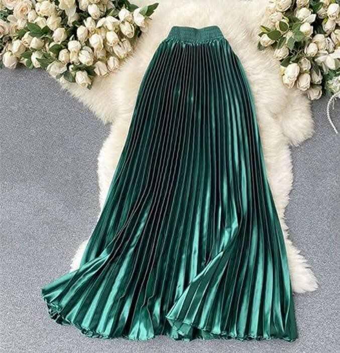 Jupe Maxi Plissée Élégante