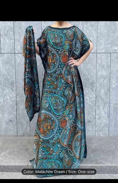 Boho Paisley Maxi Dress with Shawl
