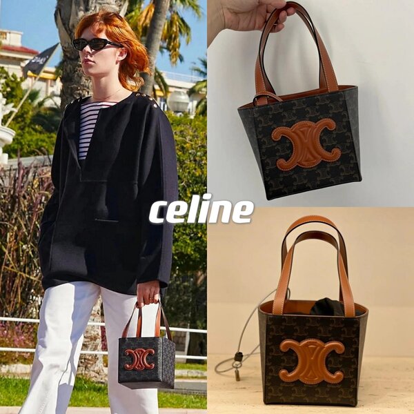 Mini Sac Triomphe Cuir Marron