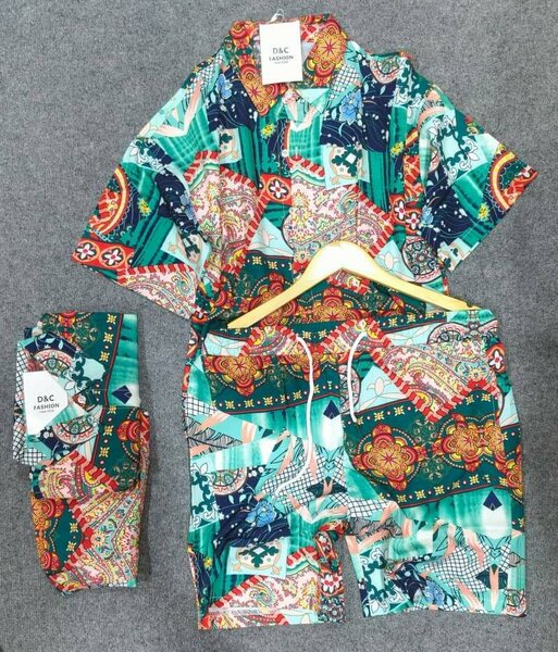 Ensemble chemise et short floral