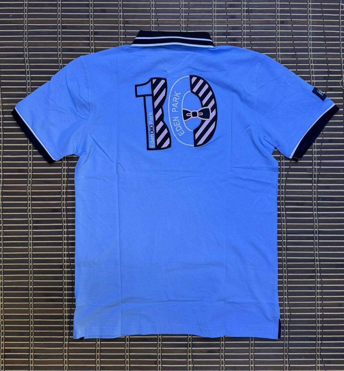 Polo Eden Park bleu et blanc