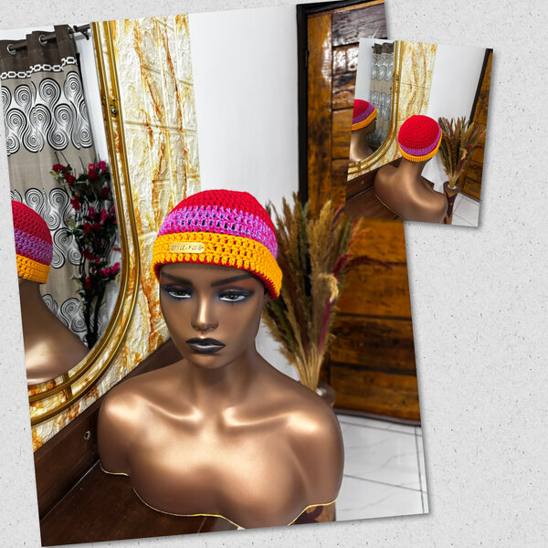 Bonnet Crochet Multicolore