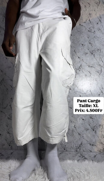 Pant Cargo Blanc XL