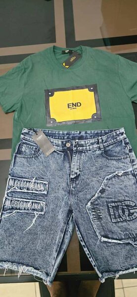 Ensemble T-shirt et Short Denim Homme
