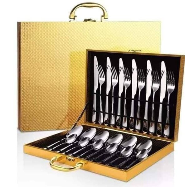 Coffret Couverts Luxe Doré