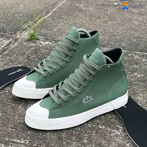 Baskets montantes vertes homme