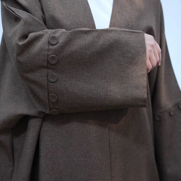 Linen Open Abaya